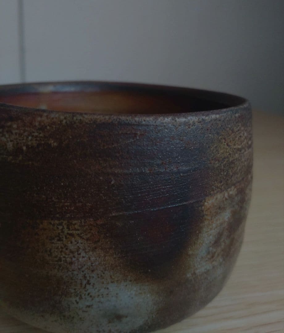 【名工】石田安弘　備前　窯変茶碗　螺法器　石田和也の父　出来良　茶盌　宝瓶