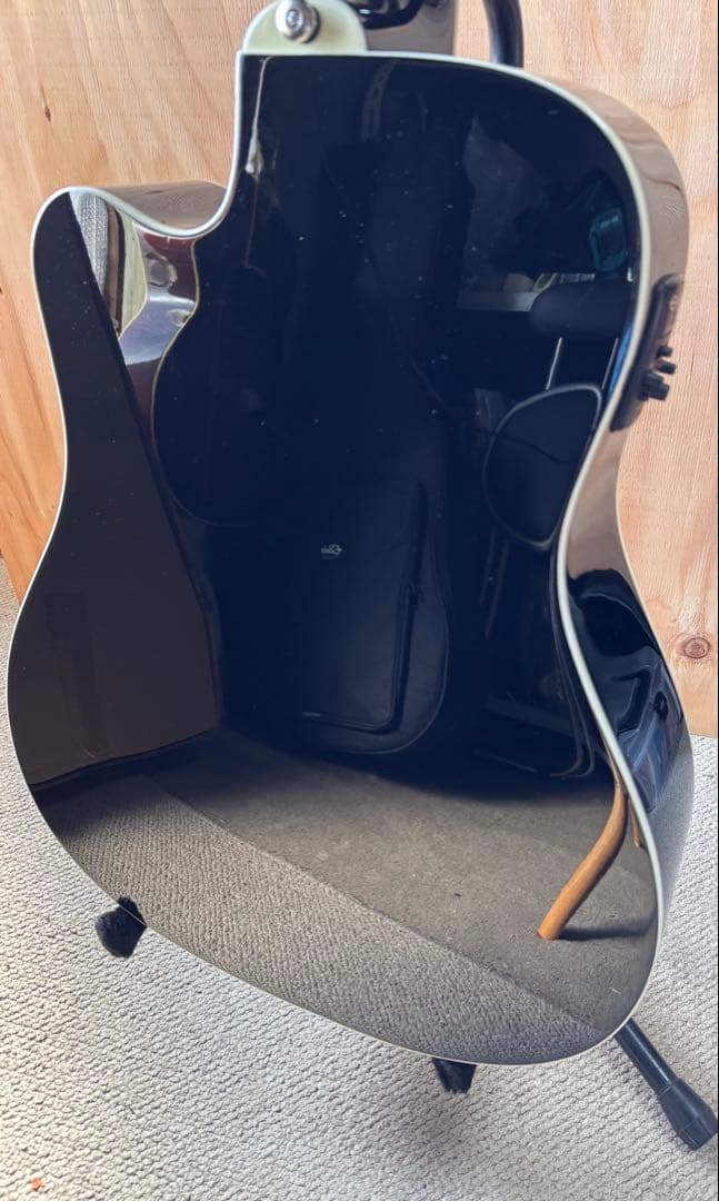 トップ単板　Epiphone FT-350SCE ブラック　ペグ換装品