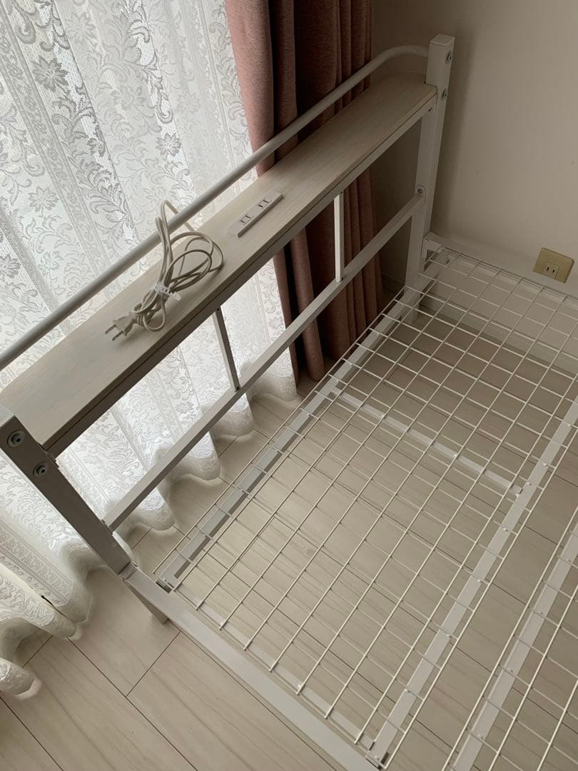 ニトリ パイプベッド バジーナ C-STN JH シングル ホワイト