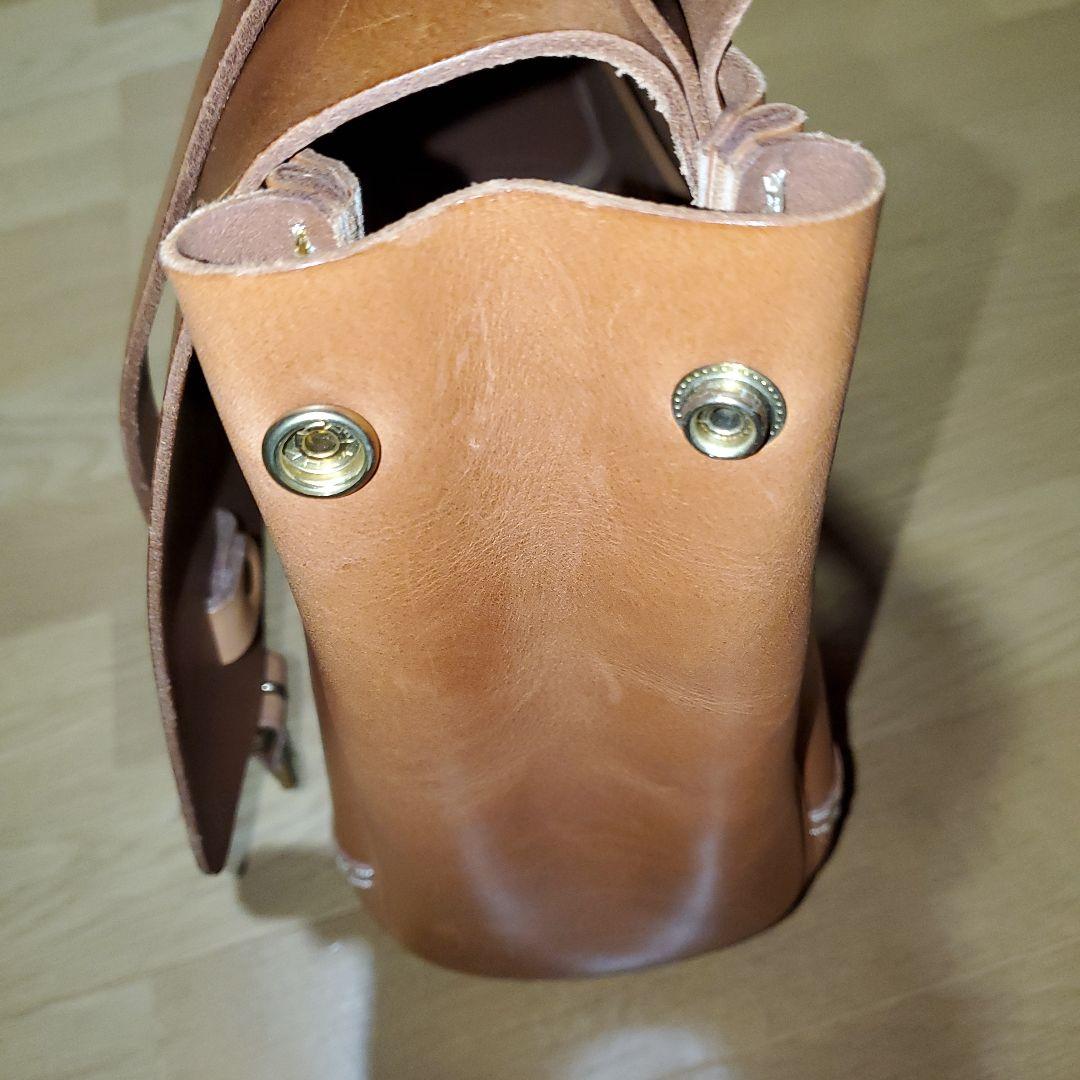 HERZ　棒屋根かぶせバッグ　本革　3wayバッグ