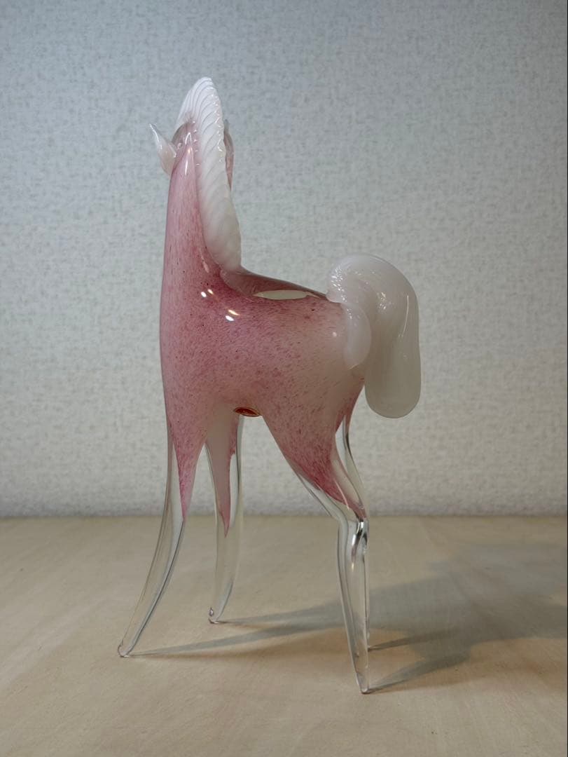 ガラス製馬のアートオブジェ　murano made in italy