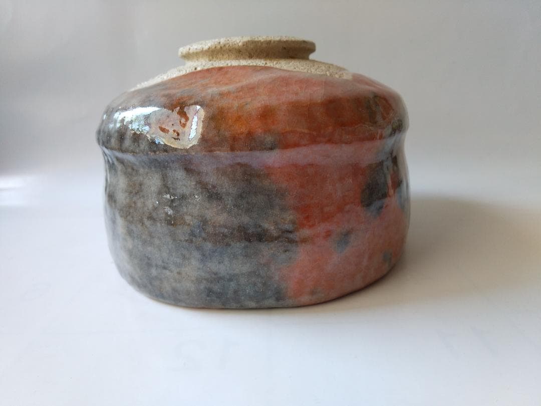 Sophia三代 小川長楽 （小川裕起夫）赤楽茶碗共箱共布茶道具抹茶碗新品