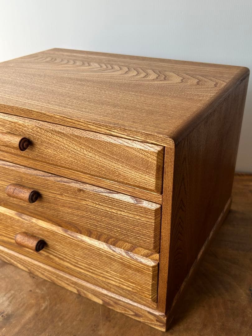 ヴィンテージ　3杯小引き出し　レターケース　古道具　ドロワー　抽斗 収納