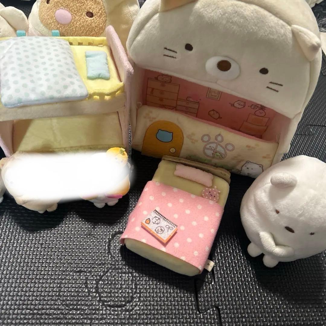 すみっコぐらし　ぬいぐるみセット　ねこハウス　11点セット　しろくま　とかげ