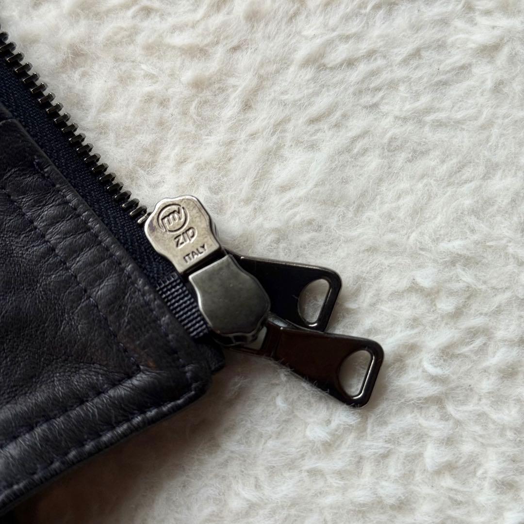 EMMETI JURI シングル ライダース ジャケット ラムレザー とろみ M