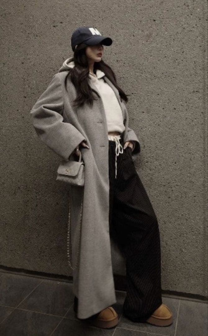 Darich ダーリッチ ♡ベーシックテーラードロングコート　グレーF Sサイズ