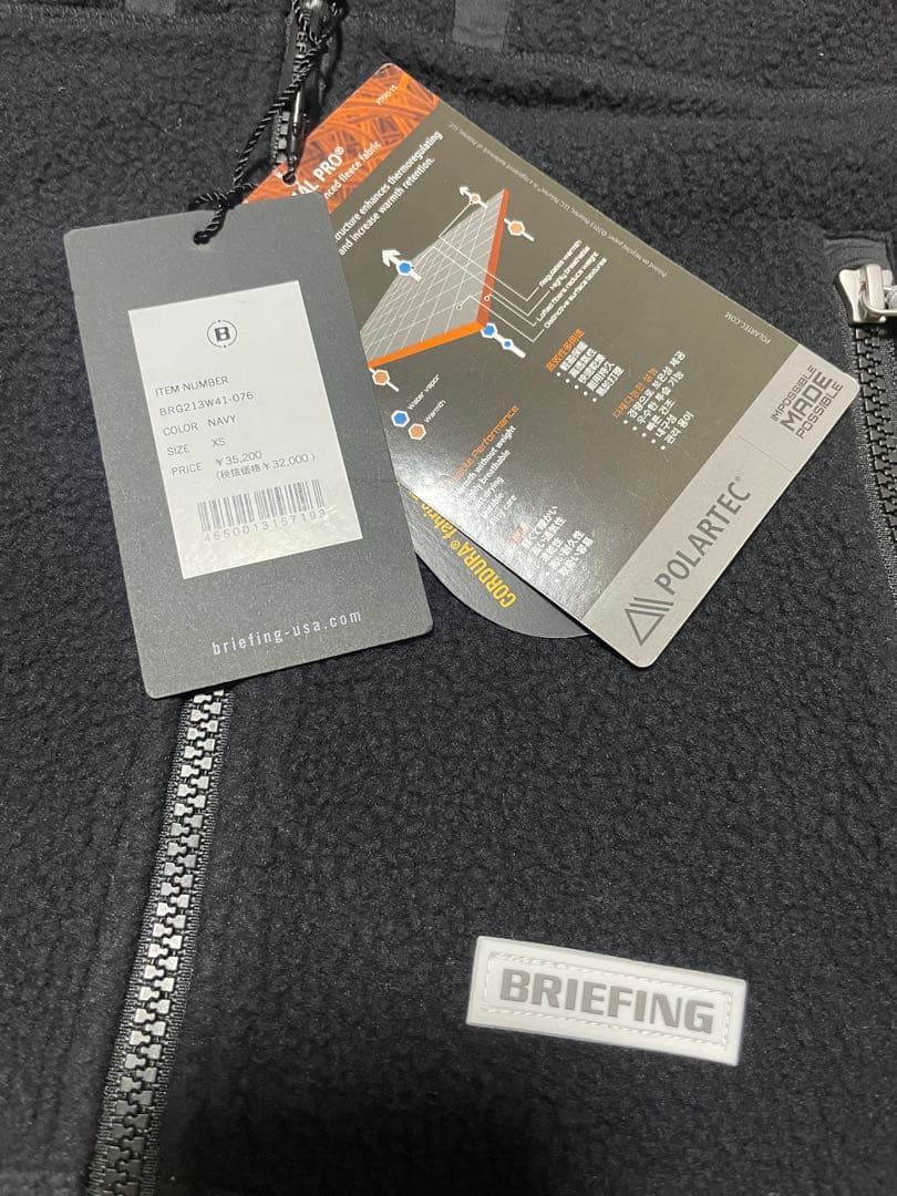 BRIEFING POLARTECベストブラックXS新品未使用品golfキャンプ