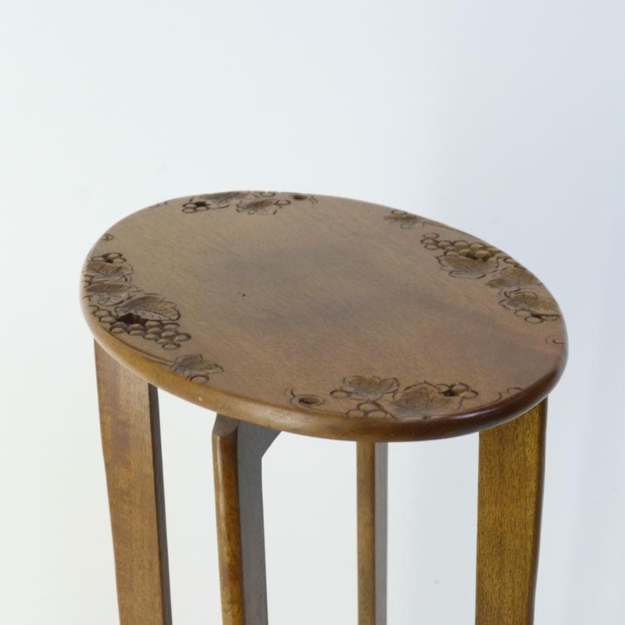 オールドメゾン 葡萄園 小卓 古装艶消し サイドテーブル マホガニー無垢材