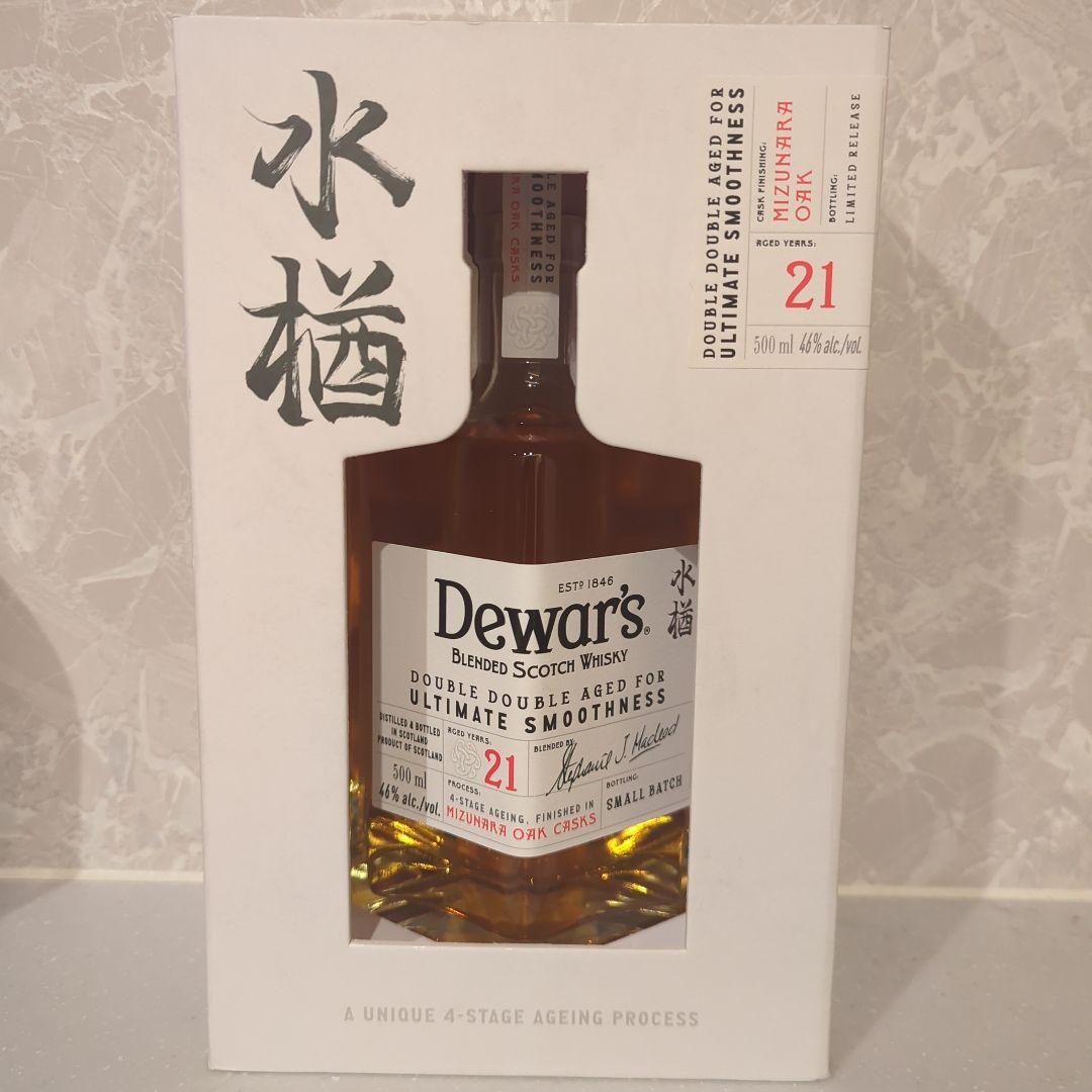 【希少品】デュワーズ　ダブルダブル　21年　水楢　ミズナラ