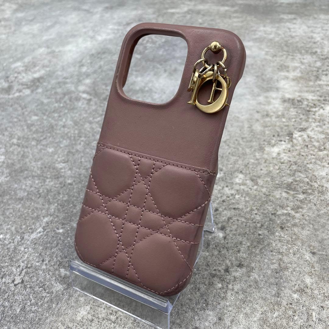 Dior ディオール iPhone 14Proケース カナージュラム　ピンク