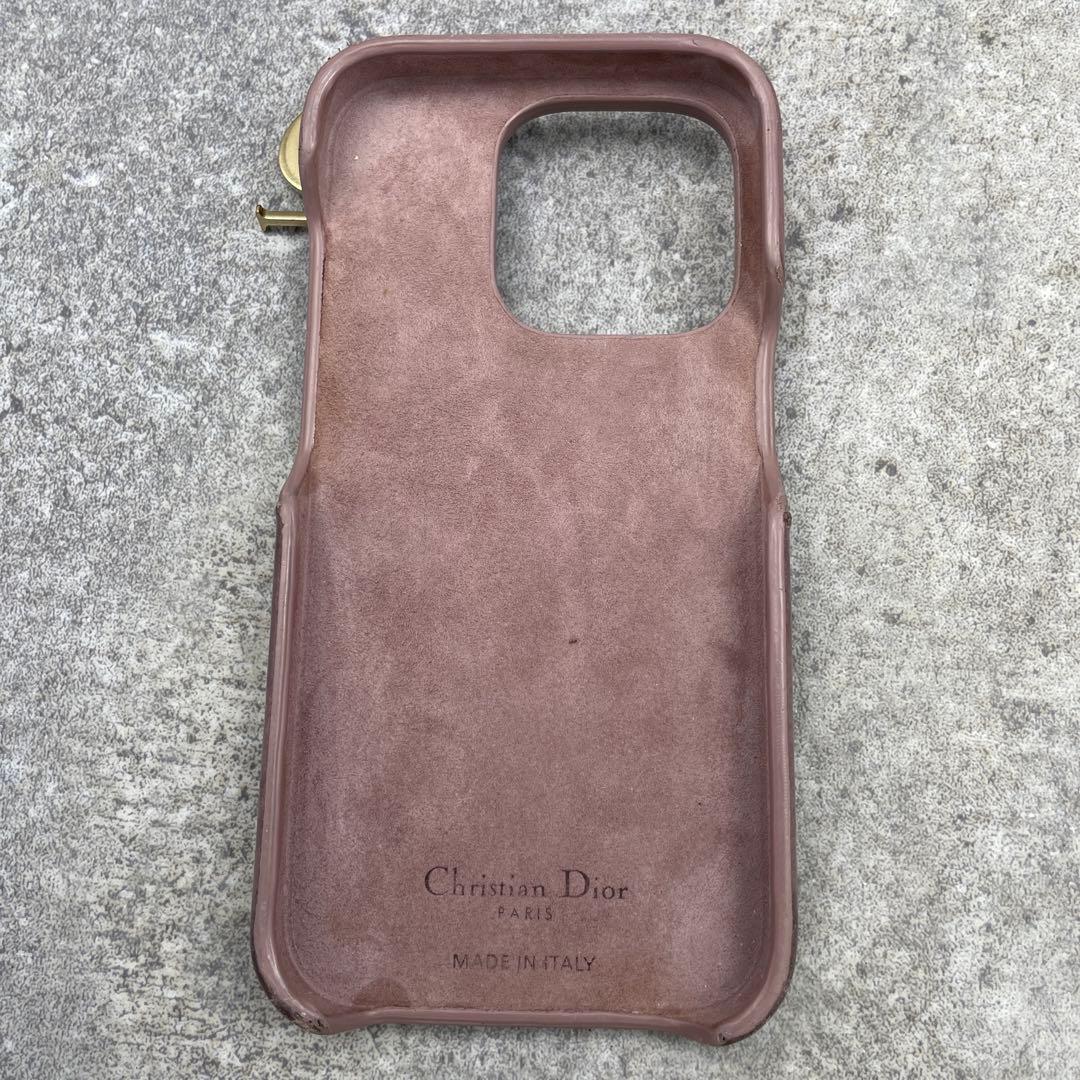 Dior ディオール iPhone 14Proケース カナージュラム　ピンク