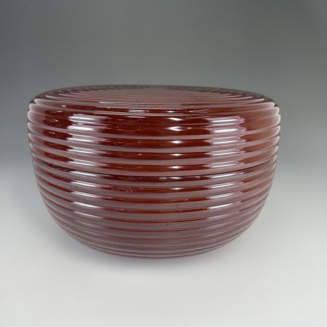 【茶道具】ロクロ目唐松食籠（紙箱）