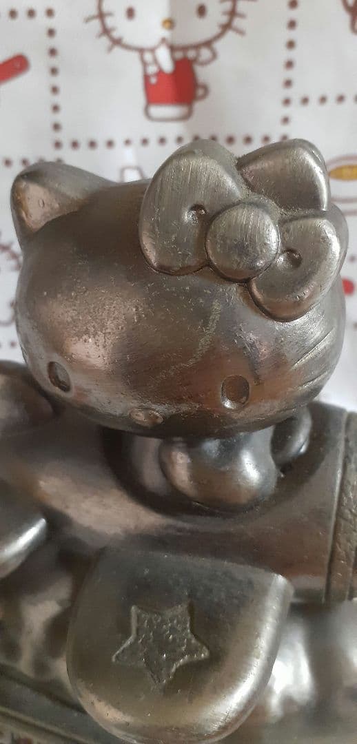 激レア キティ25周年Anniversaryシルバーオブジェ 1999年発売物