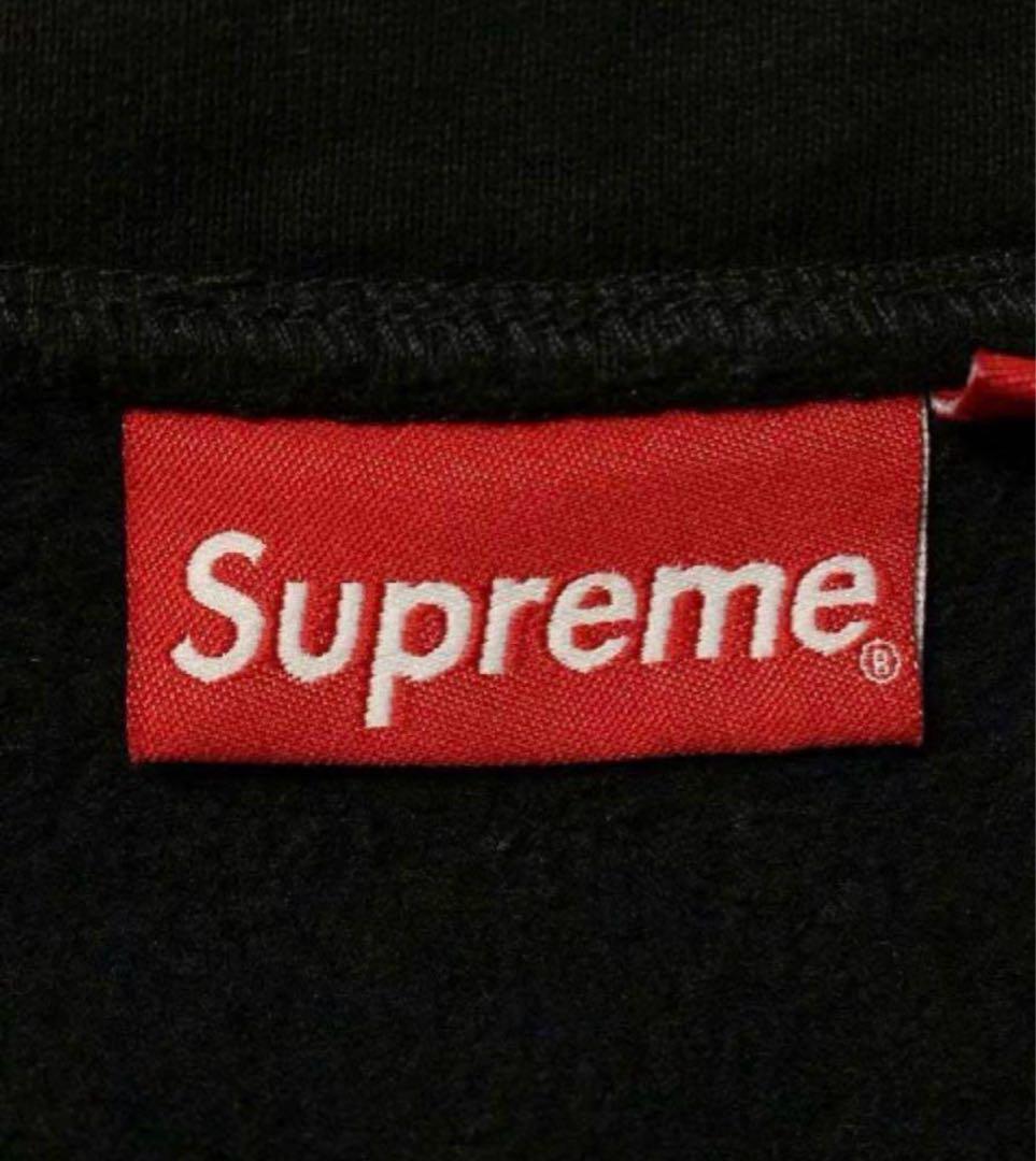 シュプリーム ハーフジップスウェットブラック