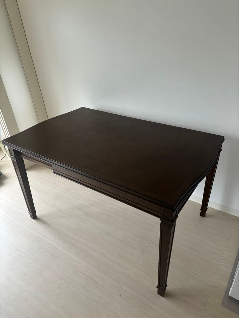 【MARUNI /マルニ木工】地中海ロイヤルダイニングテーブル 伸縮 拡張デスク