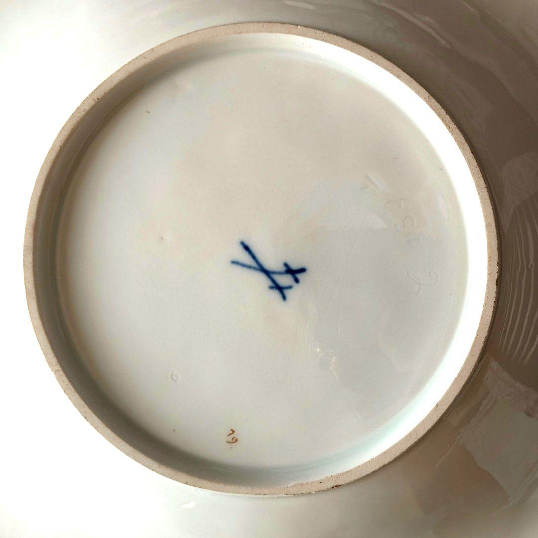 Meissen 27.5cm飾り皿　スクラッチなし一級品　 散らし小花 金彩