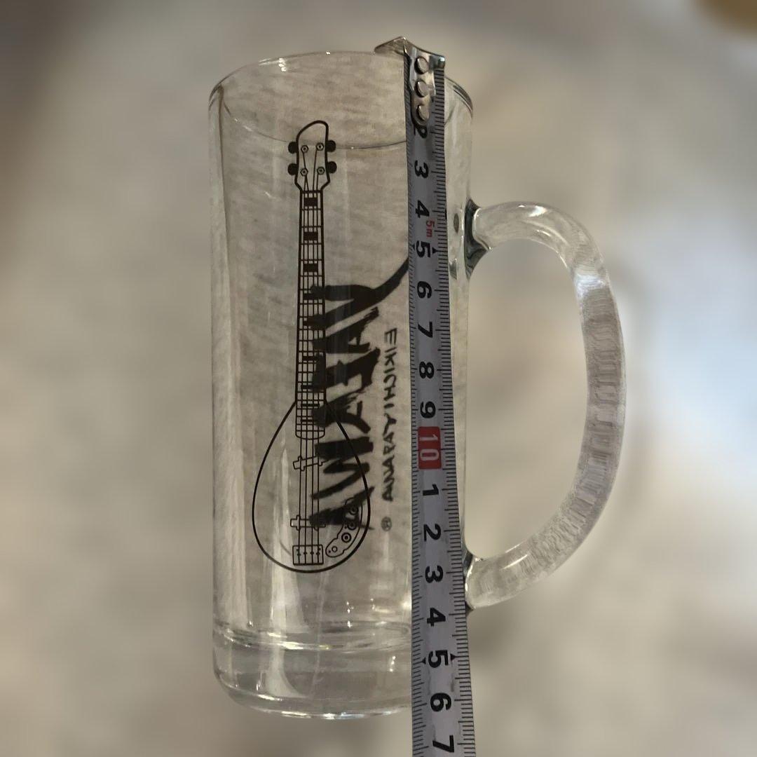 矢沢永吉　ビールジョッキ　ビワベース　フデ1 ロゴ3