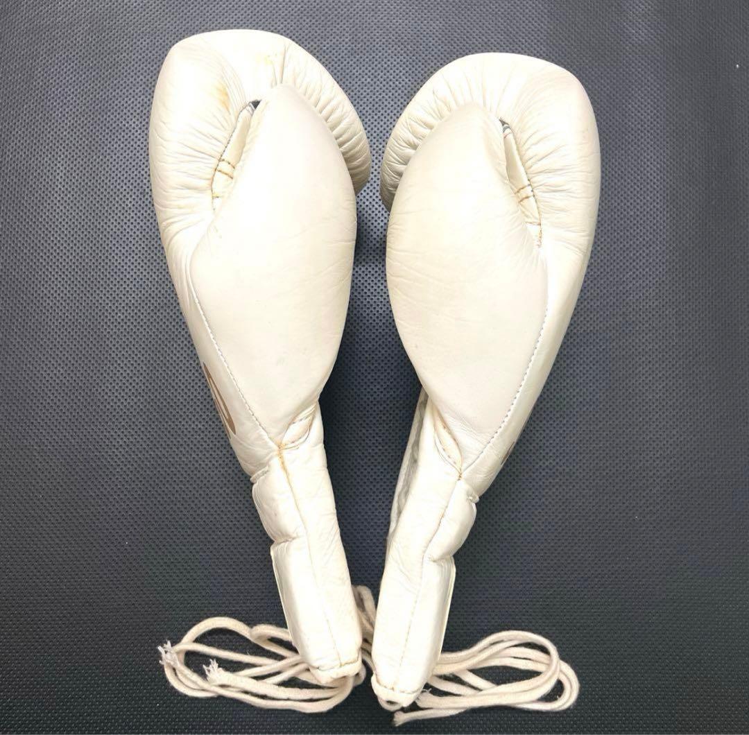 Winning ボクシンググローブ 14oz 名前入り　ひもタイプ　ホワイト