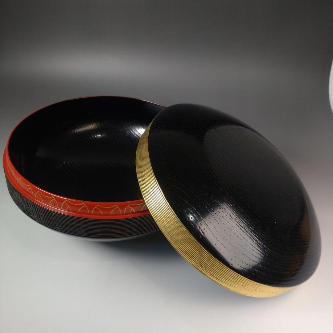 ア184 『塗師　久世宗春　作』『即中斎好　食籠　共箱』菓子器　茶道具