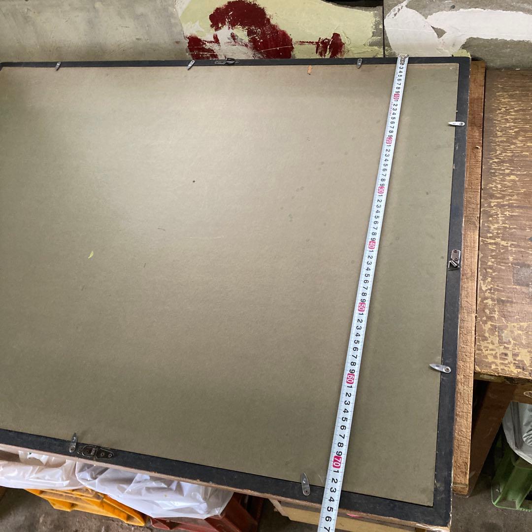 引き取り歓迎 大きい額縁 P20号 シルバーフレーム 銀色 油彩額縁 ガラス