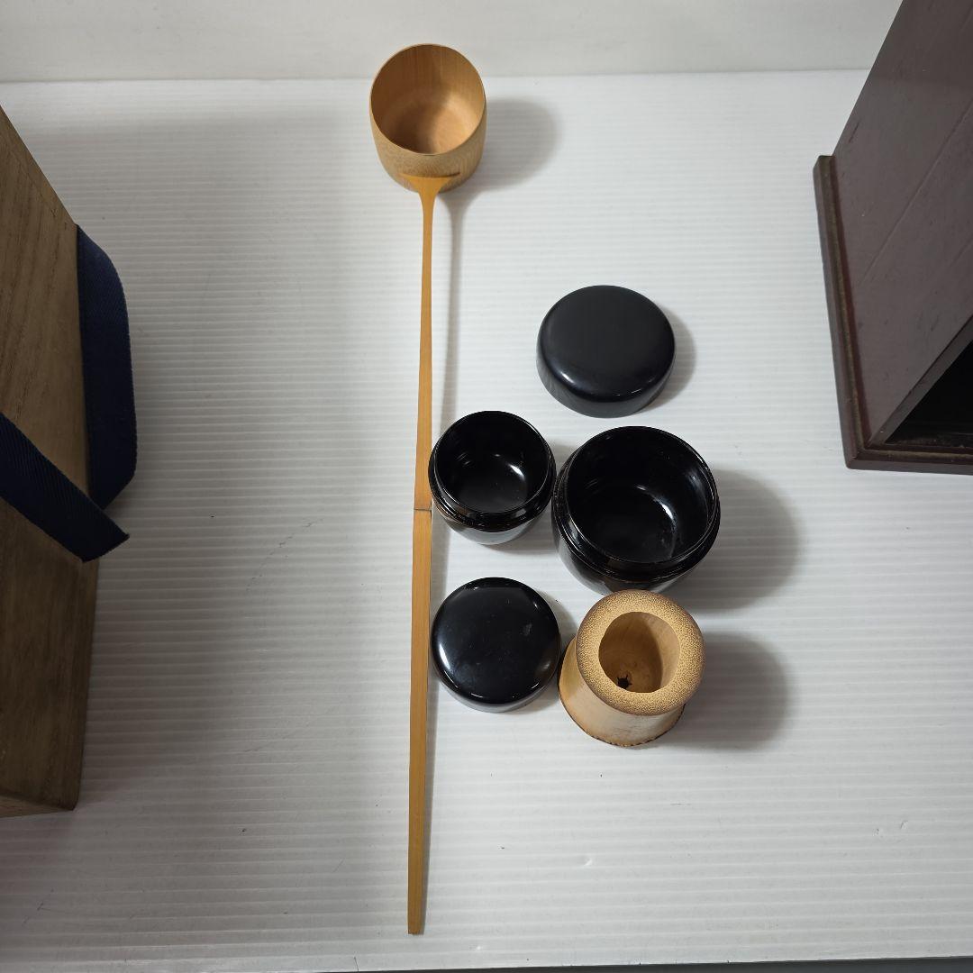 鉄製 茶釜 一式 木箱付き　日本茶道具セット 茶道・お点前セット