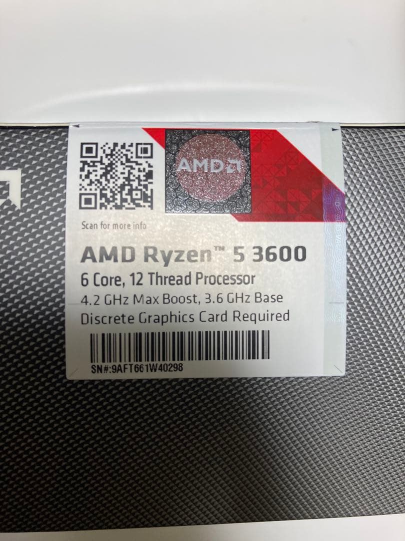 【未使用 未開封】AMD Ryzen 5 3600 Box