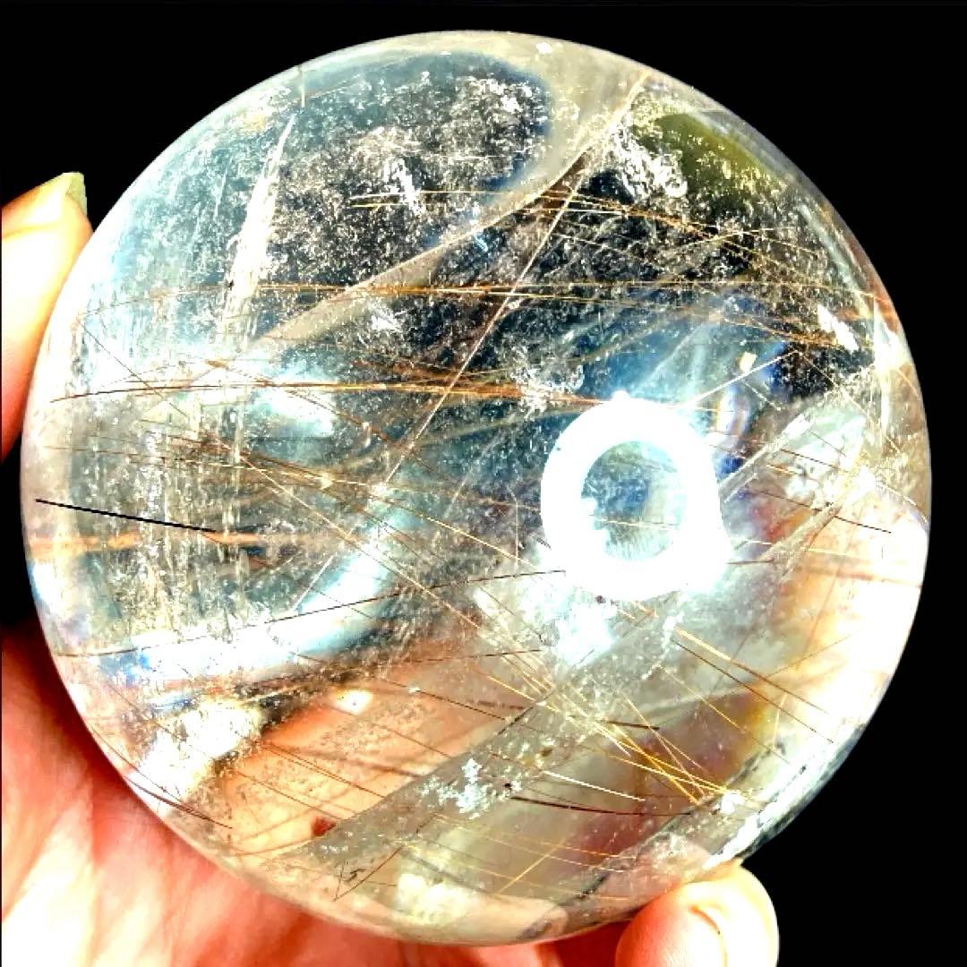 超特大　83mm ゴールドレッドブロンズルチルクォーツ　針水晶　パワーストーン