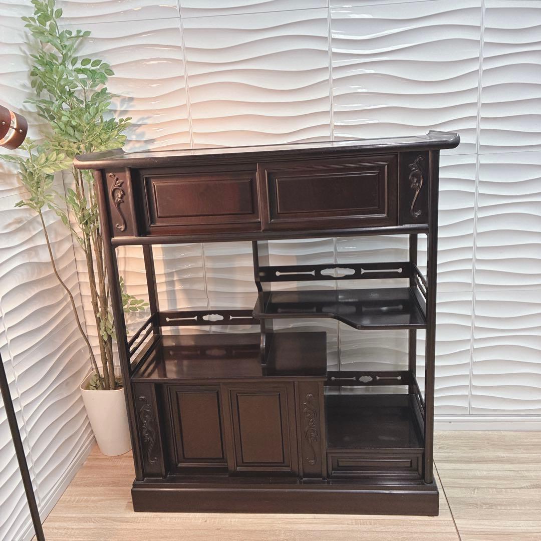 ◇大阪府全域 神戸市 配達料無料！◇唐木家具◇飾り棚◇茶棚◇アンティーク家具◇