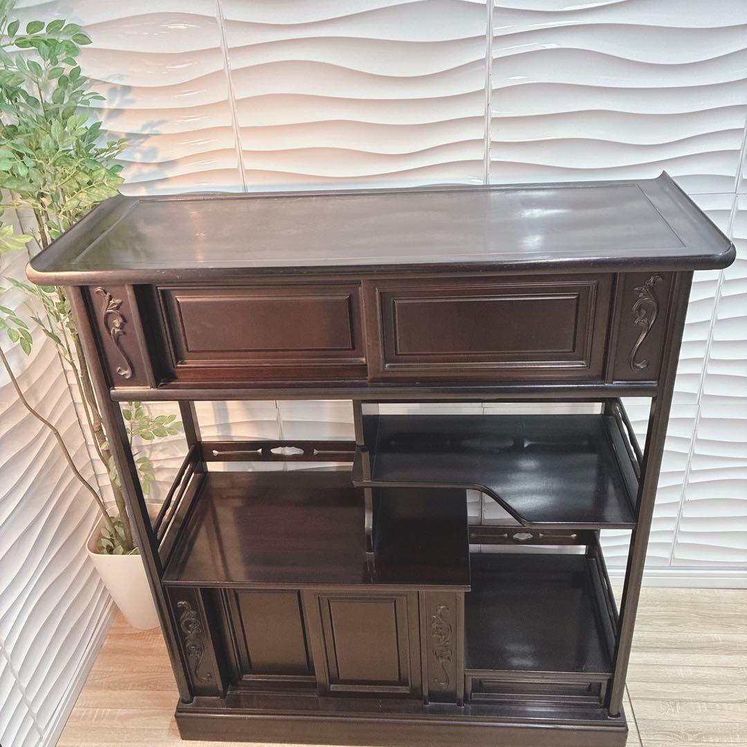 ◇大阪府全域 神戸市 配達料無料！◇唐木家具◇飾り棚◇茶棚◇アンティーク家具◇