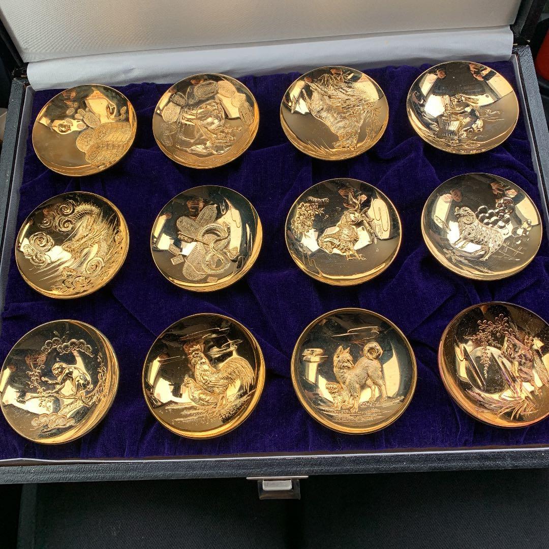 干支　金杯セット　12支　24kGP 金メッキ