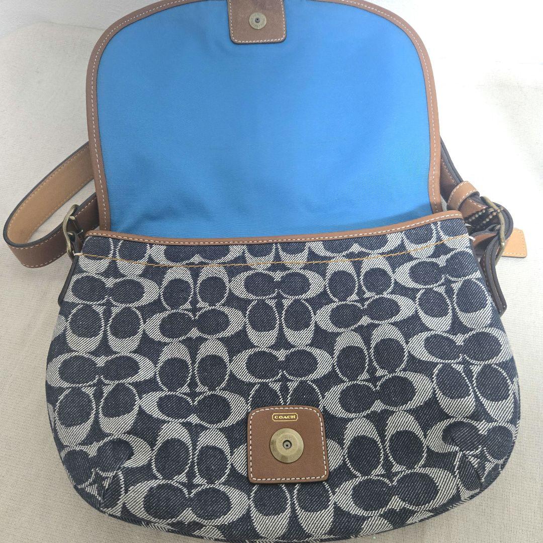 COACH デニムショルダーバッグ　コーチデニムワンショルダー　シグネチャー