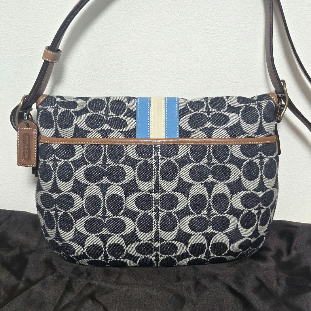 COACH デニムショルダーバッグ　コーチデニムワンショルダー　シグネチャー