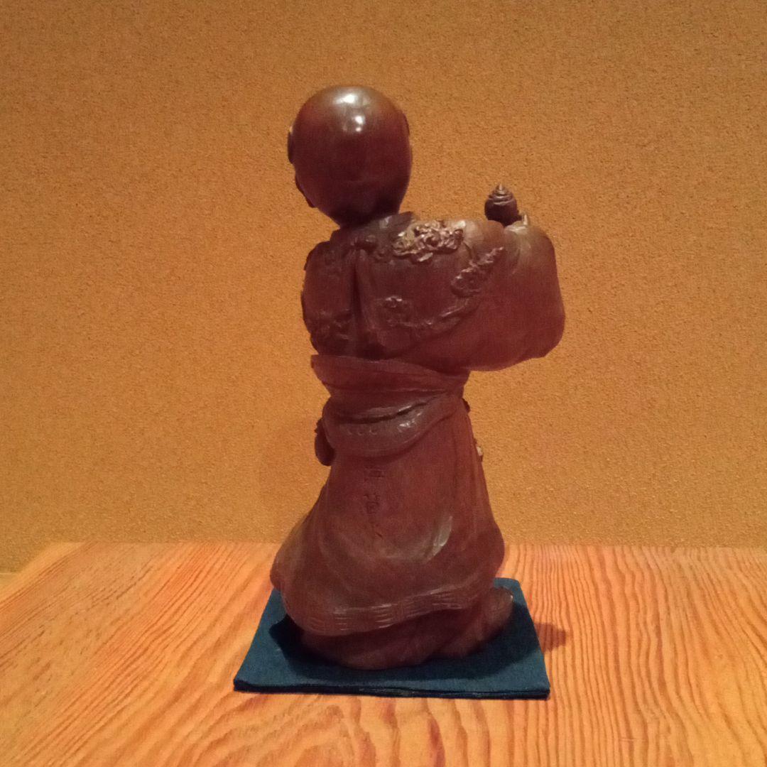 幻 木彫 名品【唐子】戸田海笛　(師：米原雲海)