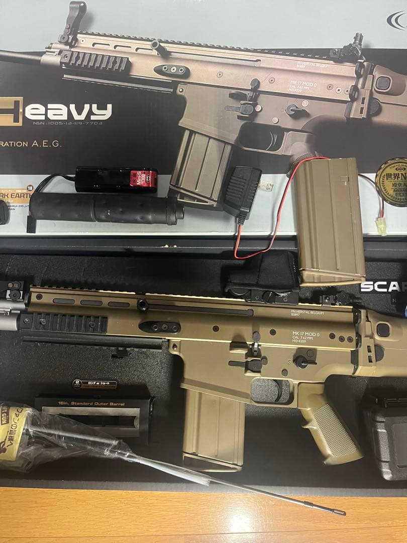 SCAR Heavy 次世代電動ガン フラットダークアース　オプションパーツ多数