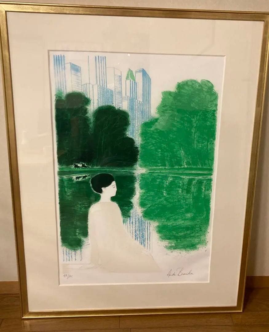 アンドレ・ブラジリエ　「ニューヨークのシャンタル」　リトグラフ