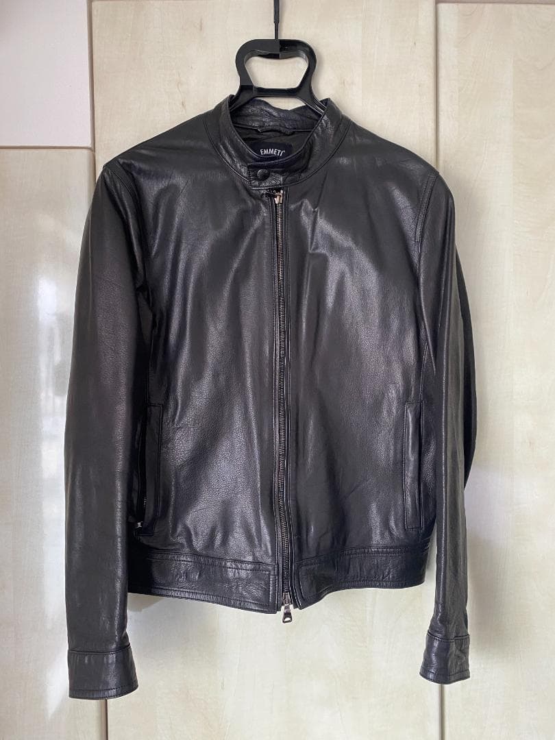 EMMETI JURI エンメティ 48 レザージャケット シングル ブラック
