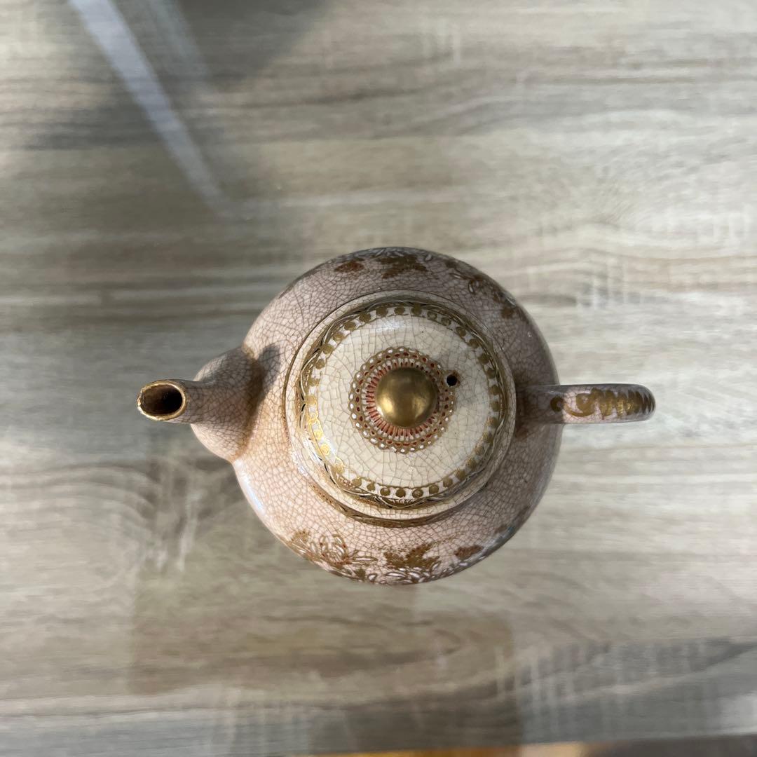 骨董　古薩摩　薩摩焼　精密絵付け　画作品　急須　茶器　湯呑み　各１客２種