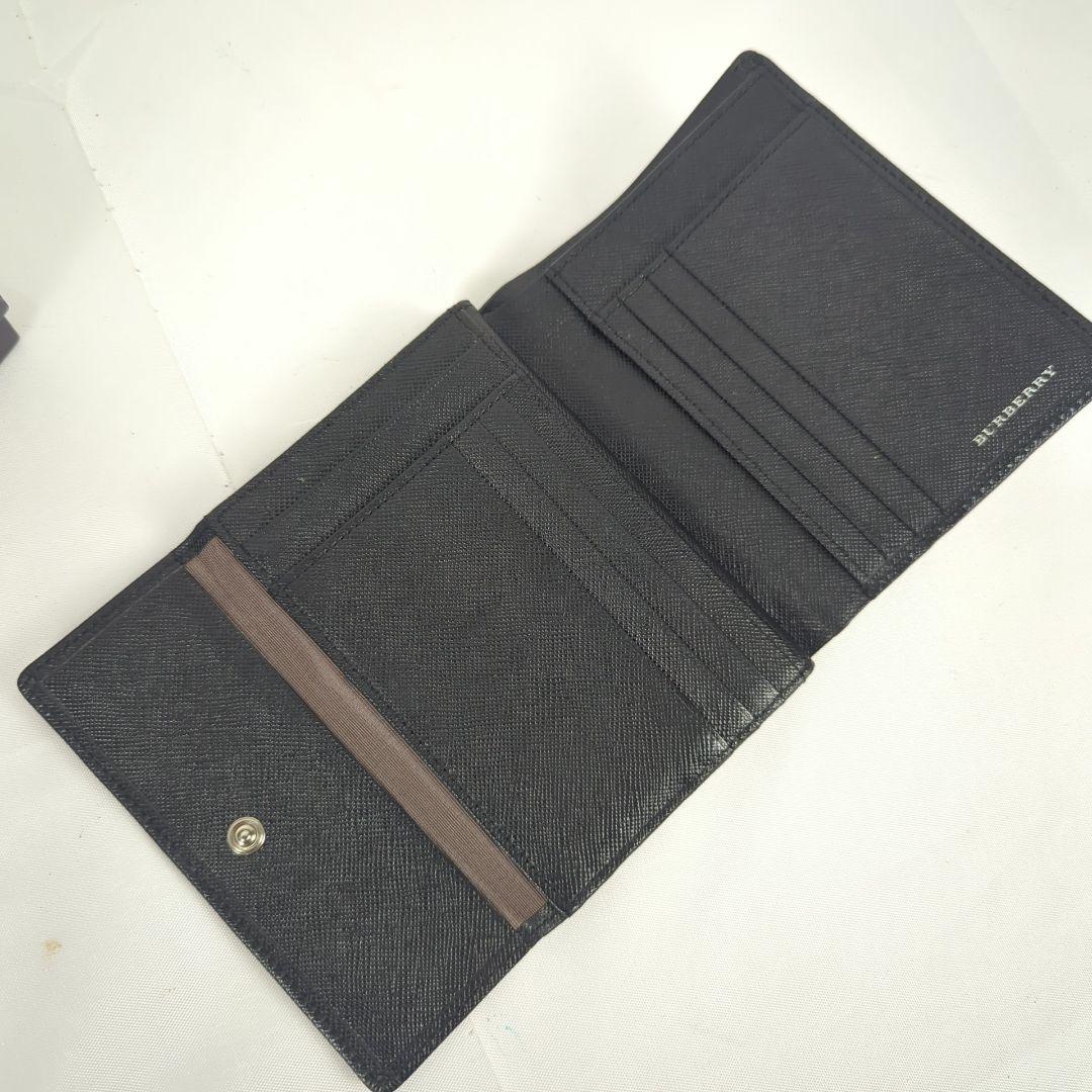 【美品】BURBERRY バーバリー がま口 チェック 二つ折り 財布