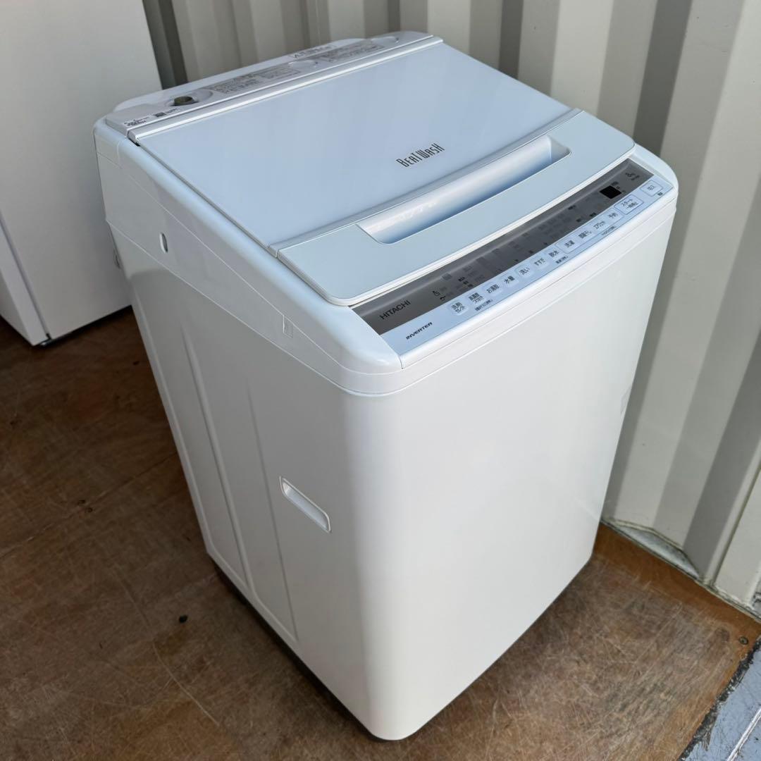 73⭐️2021年製★日立　洗濯機　8KG ビートウォッシュ　大型　インバーター