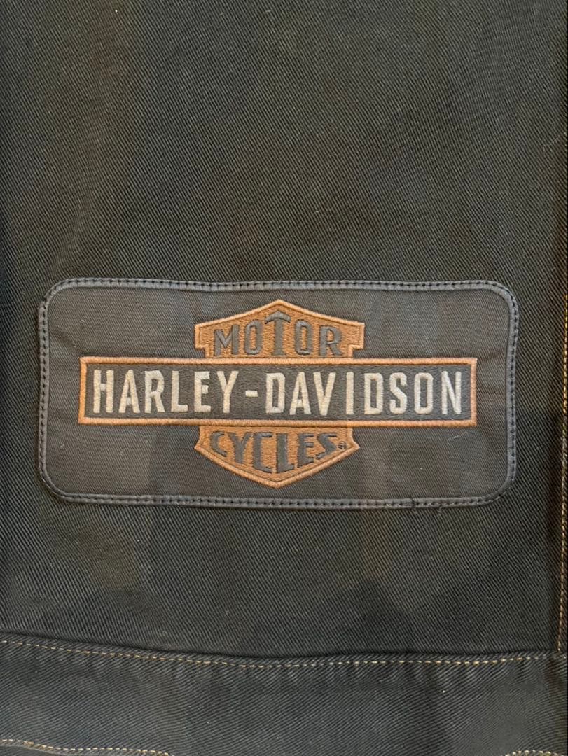 ハーレーダビットソン/デニムレザージャケット/メンズMサイズ
