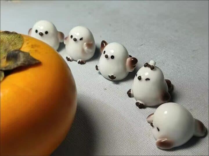 かわいい鳥の陶器フィギュア5体セット