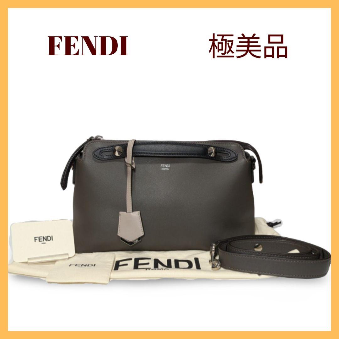 【極美品】FENDI バイザウェイミディアム　グレー ショルダーバッグ