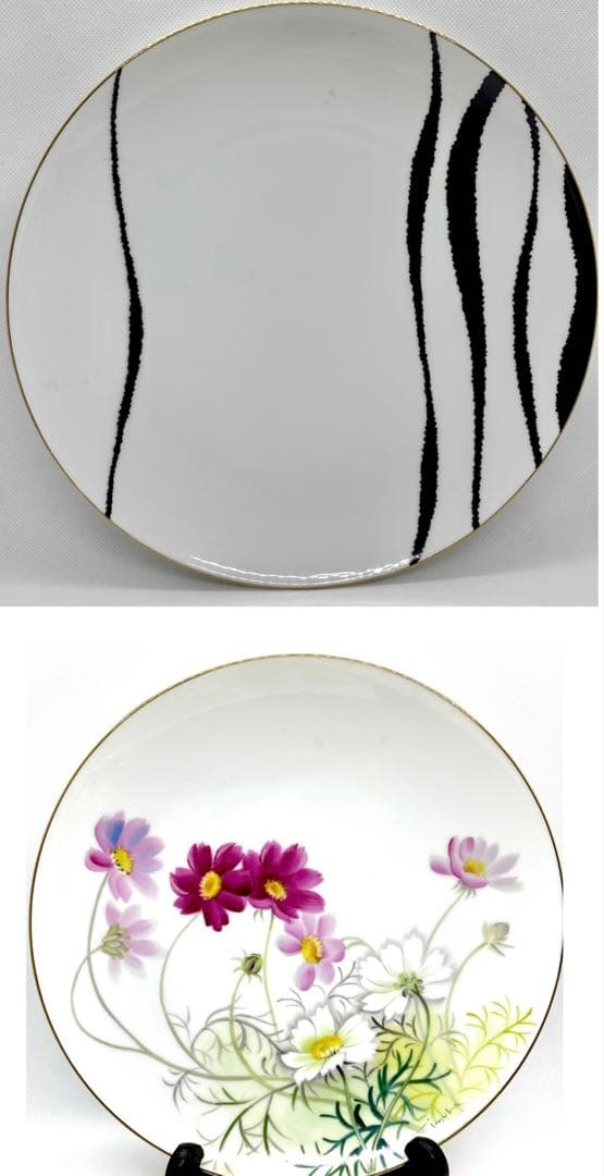 #オールドノリタケ プレート 2枚セット S.Kimura 木村義一サインP-5