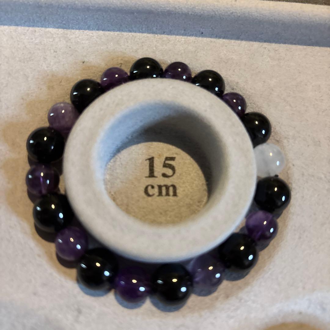 モリオンとアメジストとブルームーンストーンたんのブレスレット！