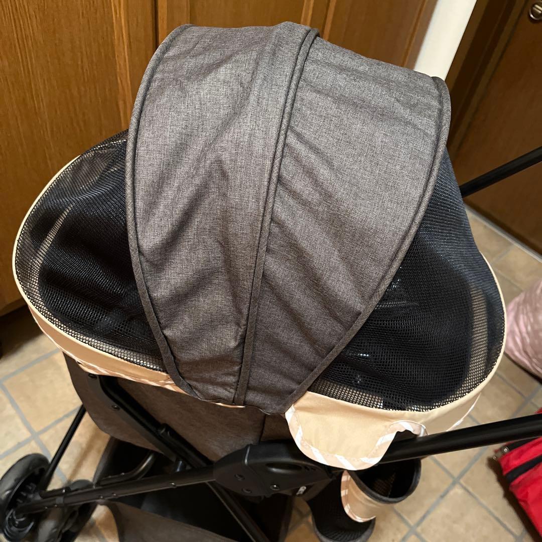 GEX ペットカート　わんわんカート スーパーライト　モカブラウン　雨除けカバー