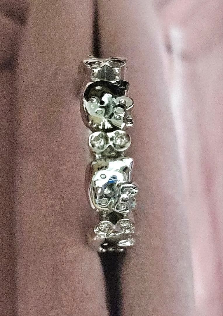 ハローキティ 30周年記念 シルバーリングダイヤ&ルビー付