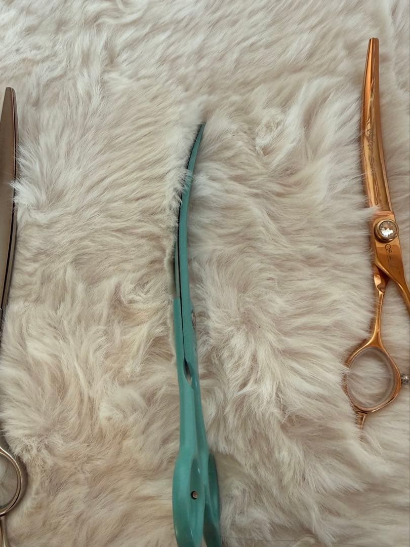 【得】トリミング用カーブハサミ3本 鉗子1本セット