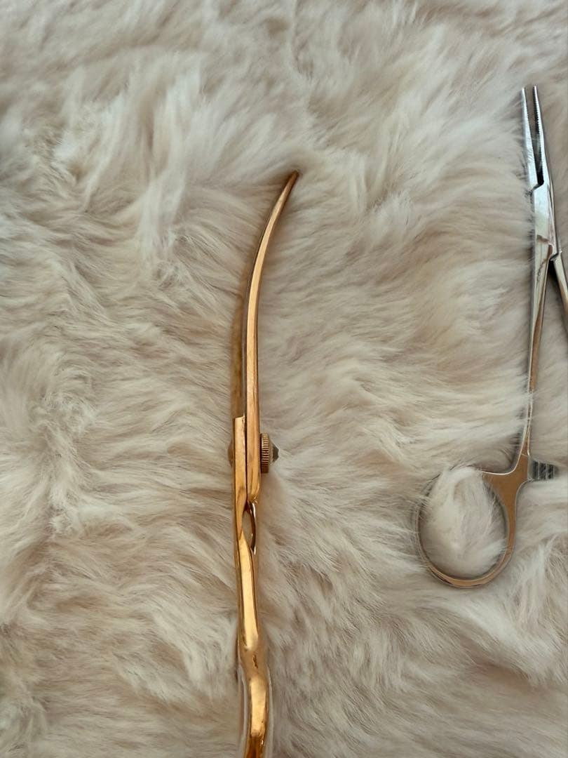 【得】トリミング用カーブハサミ3本 鉗子1本セット