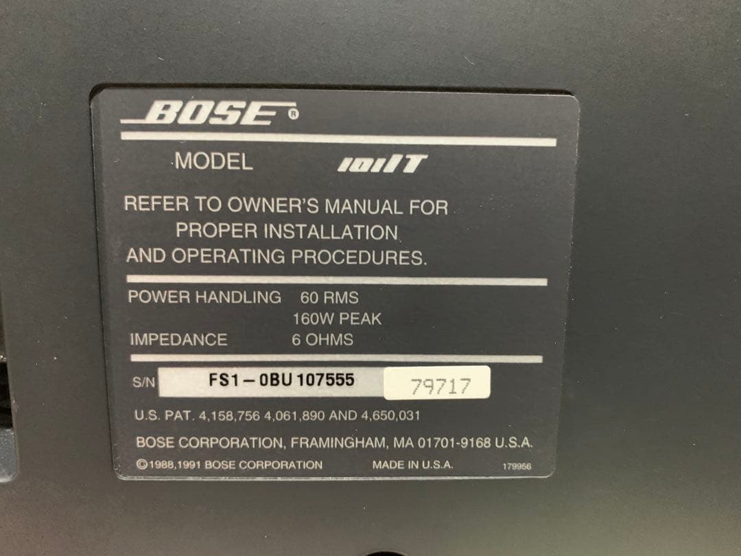 BOSEスピーカー☆101IT☆