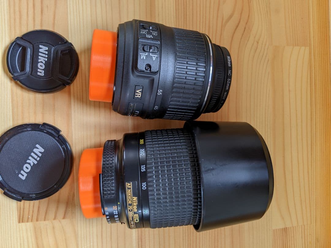 ニコンデジカメ交換レンズ２個セット(標準＋望遠レンズ)